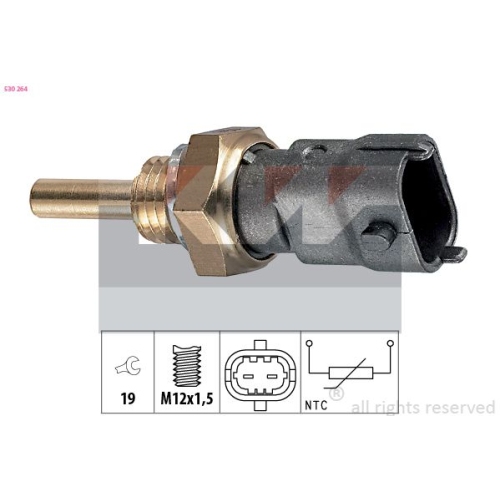 1 Sensor, coolant temperature KW 530 264 Made in Italy - OE Equivalent CHRYSLER