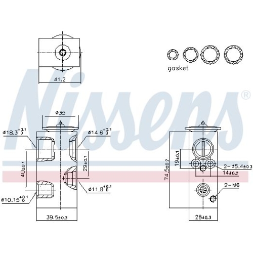 1 Expansion Valve, air conditioning NISSENS 999426 ** FIRST FIT ** RENAULT DACIA