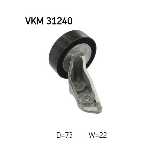 1 Deflection/Guide Pulley, V-ribbed belt SKF VKM 31240 AUDI VW