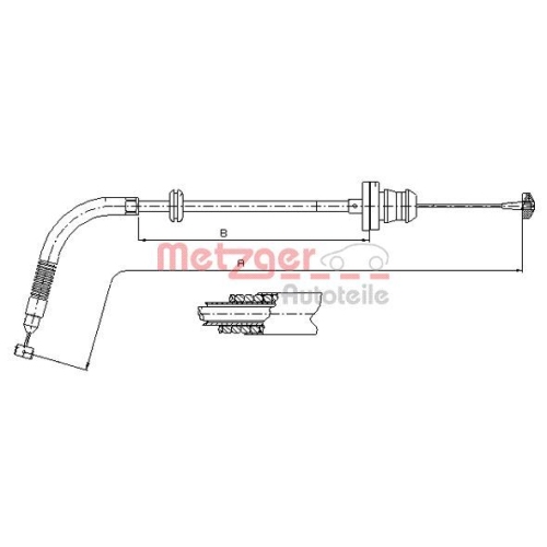1 Accelerator Cable METZGER 413.25 FIAT