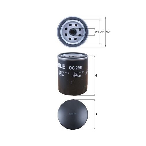 1 Oil Filter MAHLE OC 298 ROVER LAND ROVER