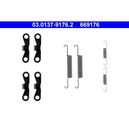 1 Accessory Kit, parking brake shoes ATE 03.0137-9176.2