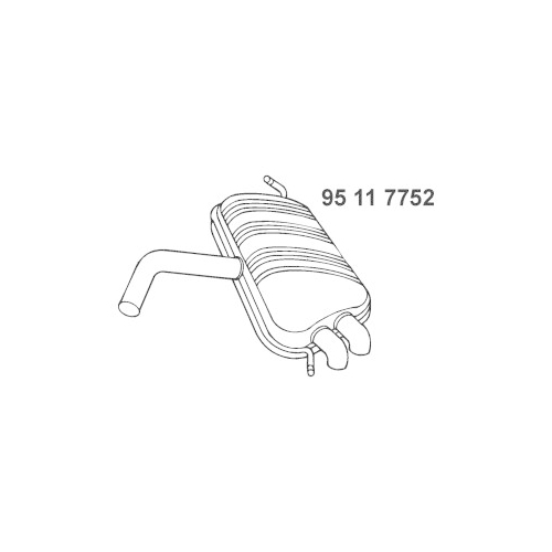 End Silencer EBERSPÄCHER 95 11 7752 VW