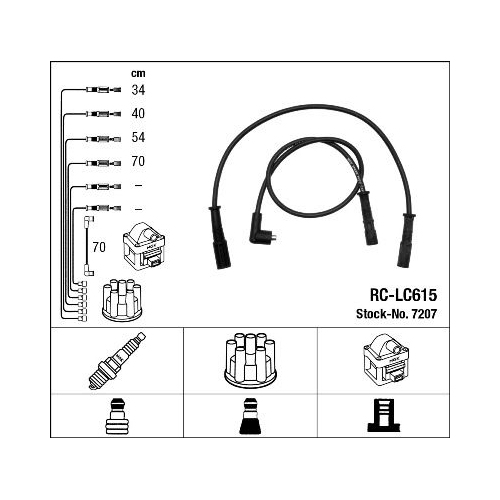 1 Ignition Cable Kit NGK 7207