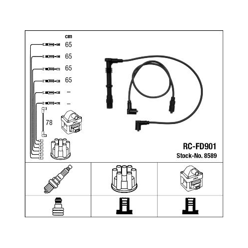 1 Ignition Cable Kit NGK 8589