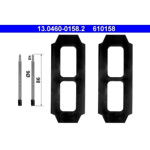 1 Accessory Kit, disc brake pad ATE 13.0460-0158.2 MERCEDES-BENZ