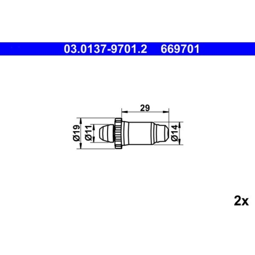 Zubehörsatz, Feststellbremsbacken ATE 03.0137-9701.2 Nachstellmutter BMW MG