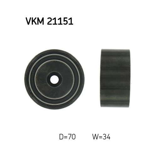1 Deflection/Guide Pulley, timing belt SKF VKM 21151 AUDI SEAT SKODA VW