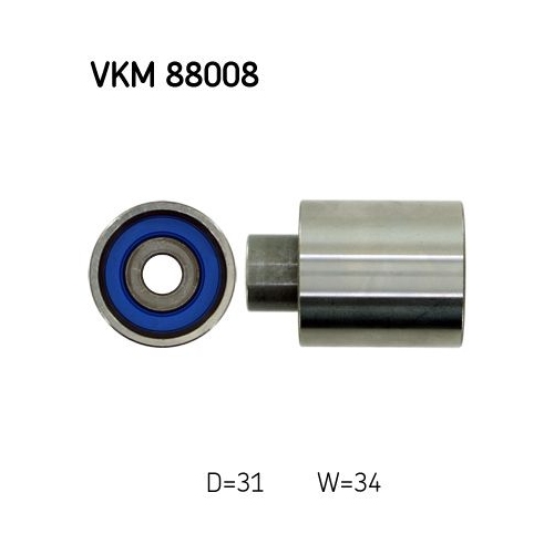 1 Deflection/Guide Pulley, timing belt SKF VKM 88008 SUBARU
