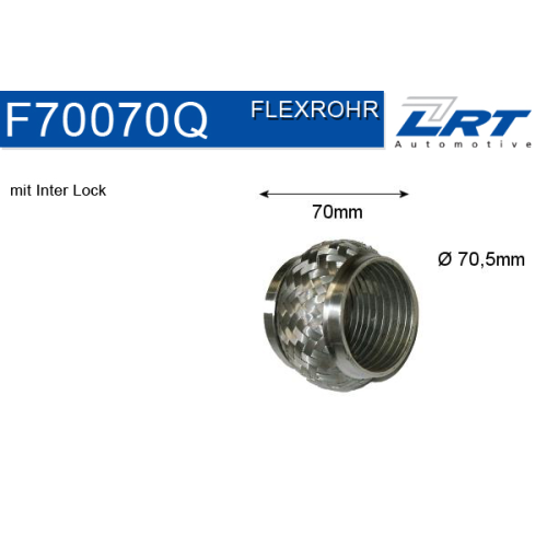 1 Flexible Pipe, exhaust system LRT F70070Q