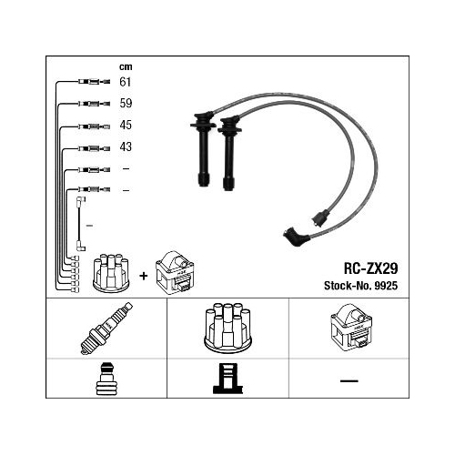 1 Ignition Cable Kit NGK 9925 MAZDA