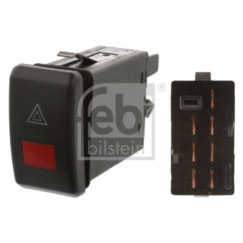 1 Hazard Warning Light Switch FEBI BILSTEIN 37509 febi Plus SKODA