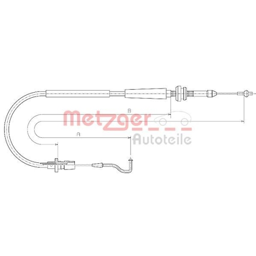 1 Accelerator Cable METZGER 11.0637 VW
