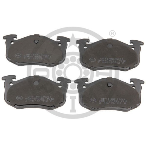 4 Brake Pad Set, disc brake OPTIMAL BP-09639 CITROËN PEUGEOT RENAULT