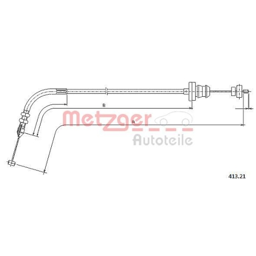 1 Accelerator Cable METZGER 413.21 FIAT