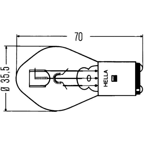 1 Bulb, headlight HELLA 8GD 002 084-151 STANDARD CLAAS
