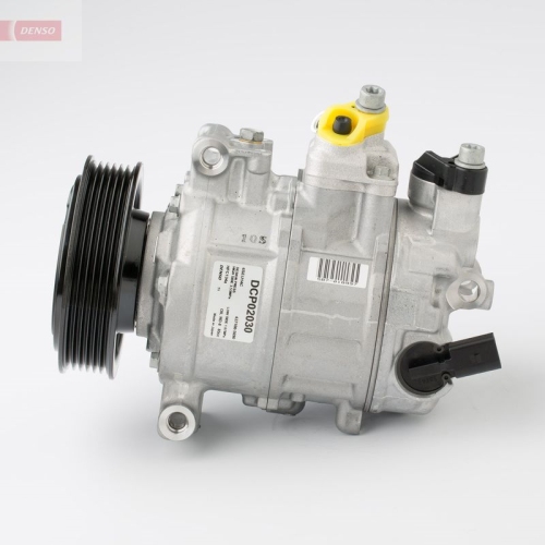 1 Compressor, air conditioning DENSO DCP02030 AUDI SEAT SKODA VW