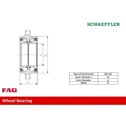 1 Wheel Bearing Kit FAG 713 6495 00 BMW