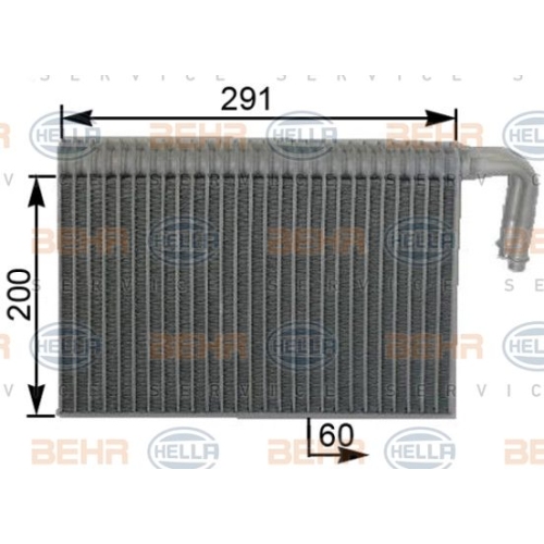 Evaporator, air conditioning HELLA 8FV 351 330-641 BMW