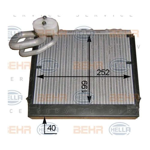 Evaporator, air conditioning HELLA 8FV 351 331-131 MERCEDES-BENZ VW