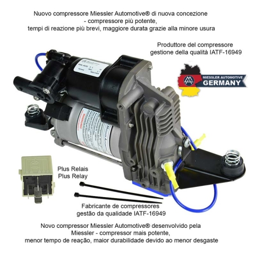 MIESSLER AUTOMOTIVE compressor, compressed air system air suspension KK00-M203-0E61