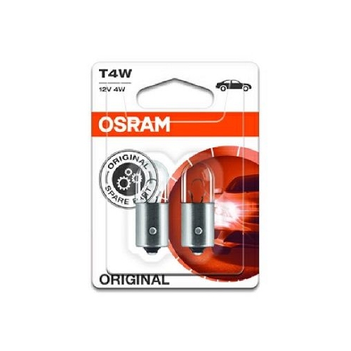 Incandescent lightbulb OSRAM T4W 4W / 12V Socket Version: BA9s (3893-02B)