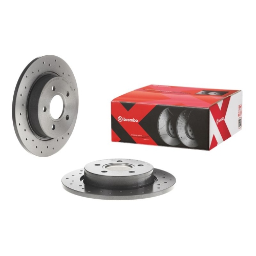 2 Brake Disc BREMBO 08.A725.1X XTRA LINE - Xtra FORD FORD ASIA & OCEANIA