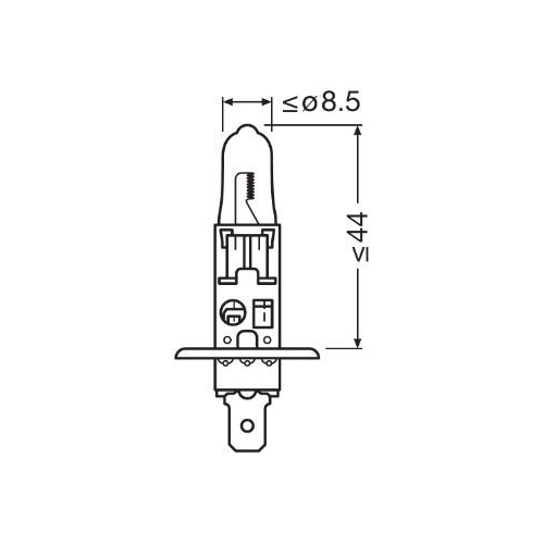 Incandescent lightbulb OSRAM H1 70W / 24V socket embodiment: P14,5s (64155TSP-HCB)