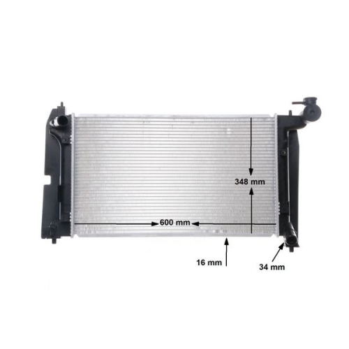 1 Radiator, engine cooling MAHLE CR 1526 000S BEHR TOYOTA