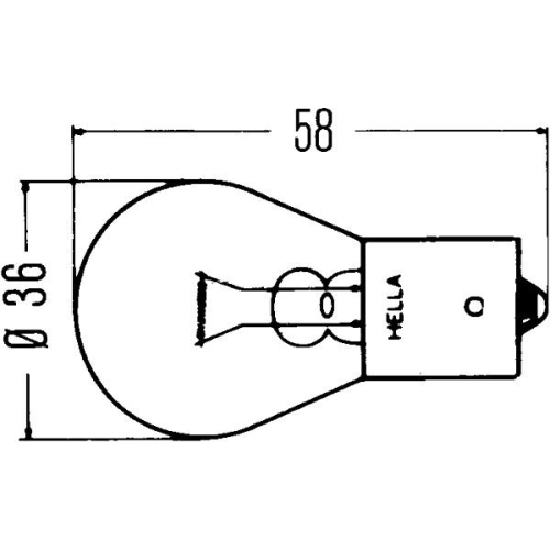 1 Bulb, rotating beacon HELLA 8GA 002 074-121 STANDARD AEBI AUDI OPEL VW CLAAS