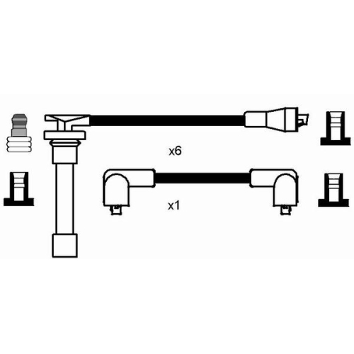 1 Ignition Cable Kit NGK 5406