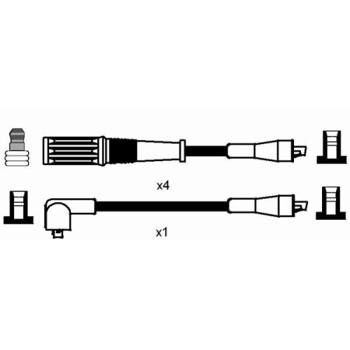 1 Ignition Cable Kit NGK 8502 ALFA ROMEO FIAT LANCIA FERRARI MASERATI ABARTH