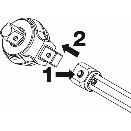 1 Plug-in Changeover Ratchet Head, torque wrench HAZET 6402-1 BMW VW