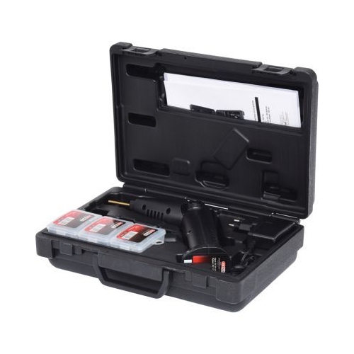 KS TOOLS Hot stapler set for plastic repair (cordless), 302 pcs 150.1035