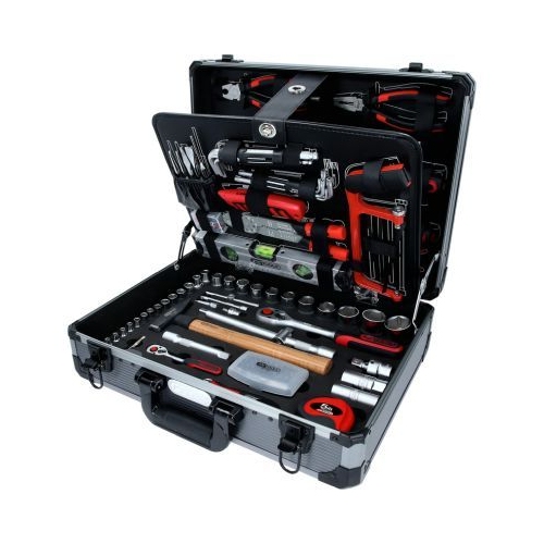 KS TOOLS Uni tool kit, 127pcs,1/4 inch+1/2 inch 911.0727