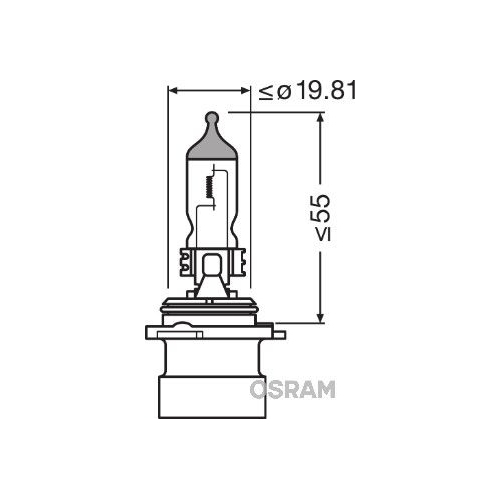 Incandescent lightbulb OSRAM HB4a 51W / 12V Socket Version: P22d (9006XS)