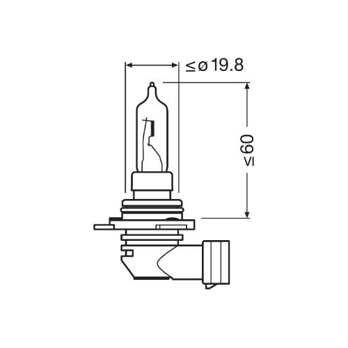 Incandescent lightbulb OSRAM HIR2 55W / 12V Socket Version: PX22d (9012)
