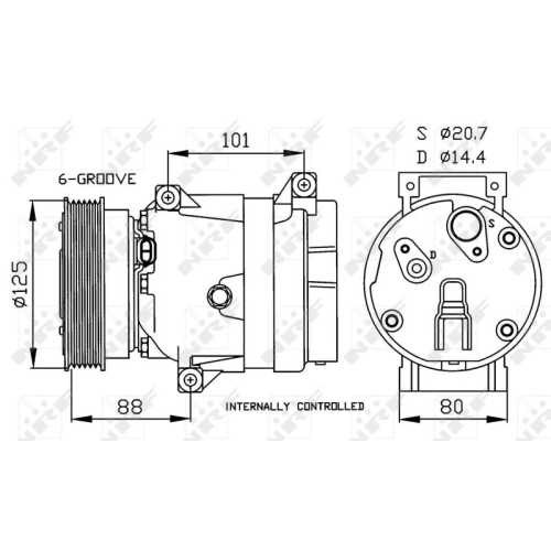 Kompressor, Klimaanlage NRF 32404 EASY FIT RENAULT