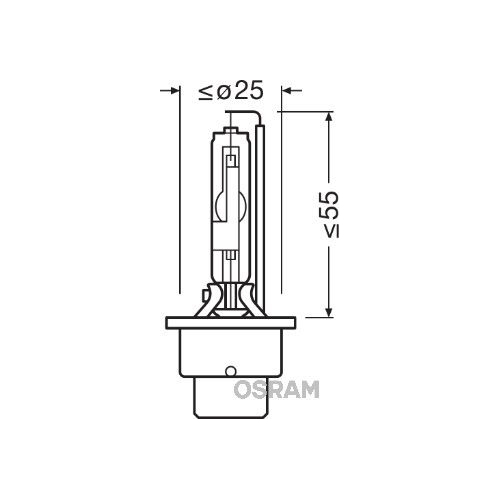 Incandescent lightbulb OSRAM D2R 35W / 85V socket embodiment: P32d-3 (66250)
