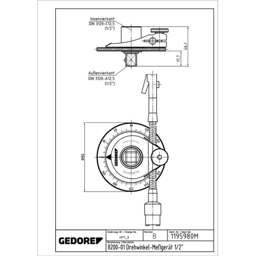 1 Torque Measurement Device GEDORE 8200-01
