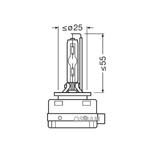 Incandescent lightbulb OSRAM D1S 35W / 85V socket embodiment: PK32d-2 (66140)