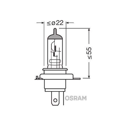 Incandescent lightbulb OSRAM HS1 35W / 12V Socket Version: PX43t (64185XR-01B)