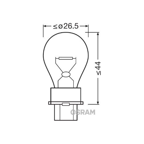 Glühlampe Glühbirne OSRAM P27W 27W/12V Sockelausführung: W2,5x16d (3156)