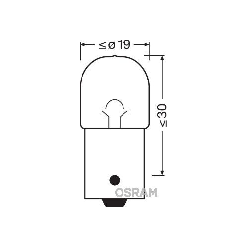 Incandescent lightbulb OSRAM 5W R5W / 12V Socket Version: BA15s (5007ULT)