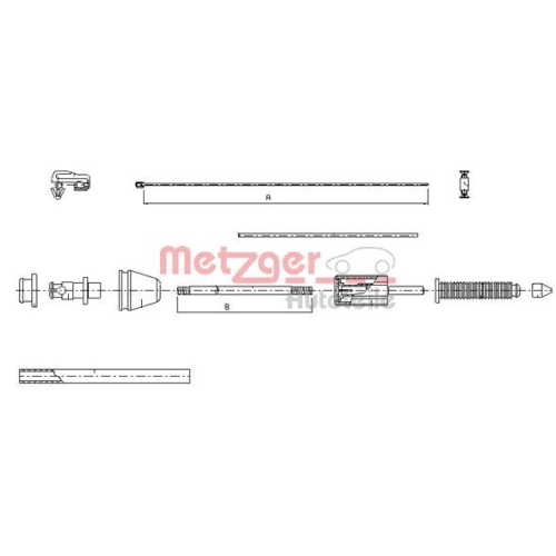 1 Accelerator Cable METZGER 10.0383 RENAULT