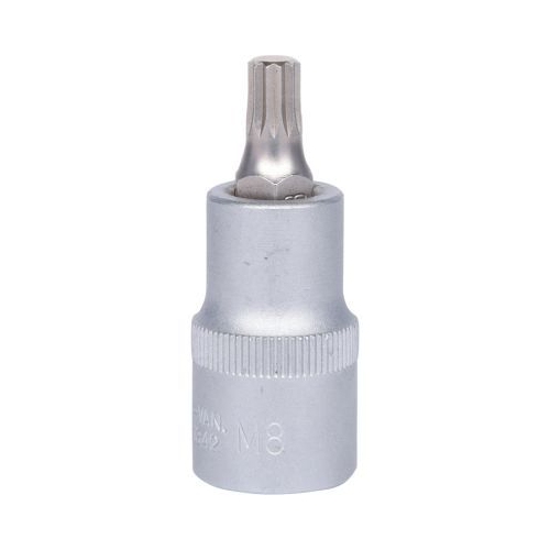 KS TOOLS 1/2 inch Bit socket spline (XZN), M8, 55 mm 911.1342