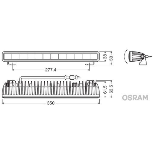 1 Spotlight ams-OSRAM LEDDL106-SP LEDriving® LIGHTBAR SX300