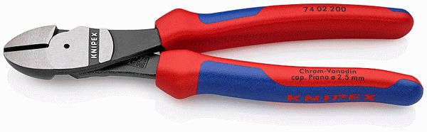 Leverage Diagonal Cutter chemically blacked with multi-component grips 200 mm