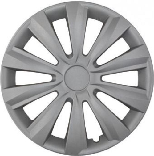 ALBRECHT Wheel cover hub cap DELTA 15 inch 1 piece Silver City-Line 251551
