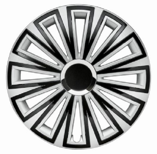 ALBRECHT Wheel cover SUNSET Plus 15 inch 1 piece silver / black 49655
